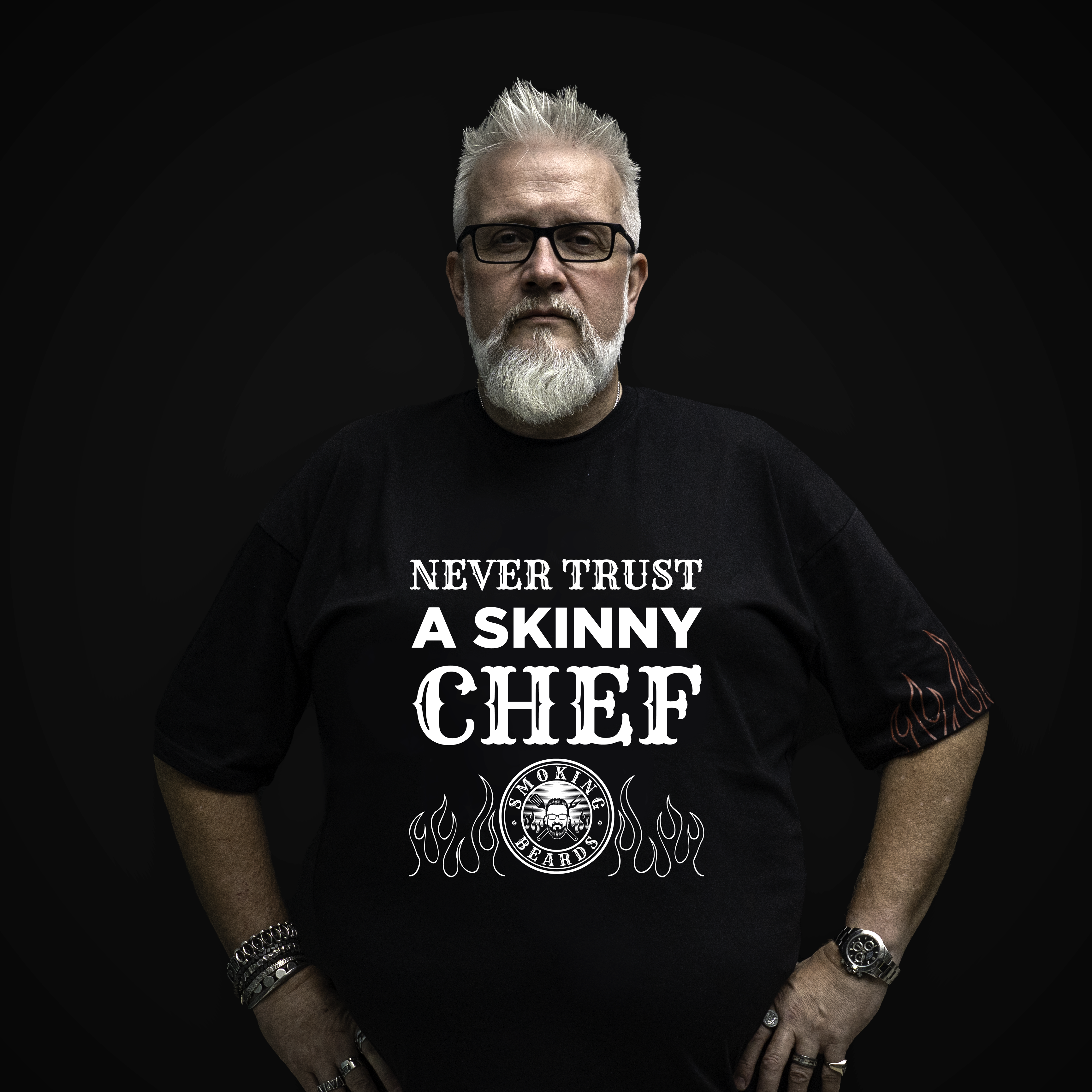 T-Shirt - Never Trust a Skinny Chef